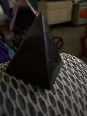 NOVICA "Black Night of Peace" Hand-Carved Onyx Pyramid Sculpture from Peru